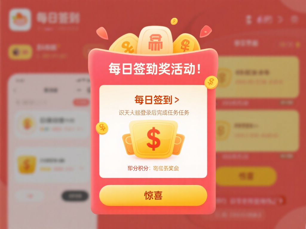 每日签到有奖活动：只需每天通过登录或完成简单任务，